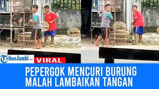 Kocak 2 Bocah Kepergok Mencuri Burung, Malah Lambaikan Tangan