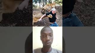 Fights Man vs lion part 2