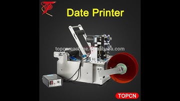 How to install coding printer machine of tabletop small round bottle labeling machine