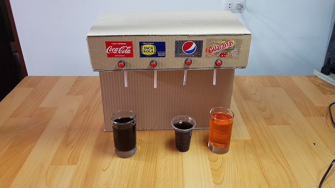 Cómo hacer un dispensador Coca Cola en casa para 3 bebidas diferentes 