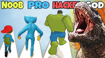 NOOB vs PRO vs HACKER vs GOD in Poppy Run Huggy Evolution