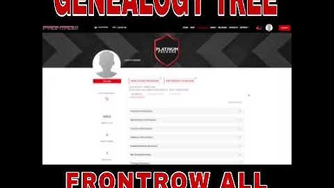 Learn your “Genealogy Tree“. FRONTROW ALL ACCESS Video Tutorial