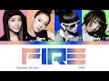 2NE1 トゥエニィワン Fire Japanese Version Color Coded Kan Rom Eng mp3