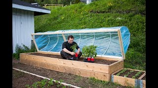 This is my take at a hinged hoophouse for my raised bed. I am really happy with the way it turned out! - - - - - - - - - - - - - - - - - - - - - - - - 