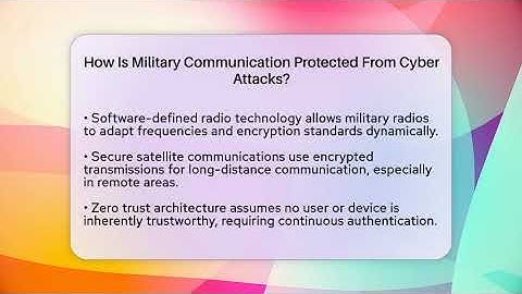 How Is Military Communication Protected From Cyber Attacks? - Tactical Warfare Experts