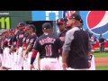 Cleveland Indians starting lineup introductions for 2017 home opener