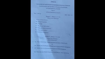 1st sem Environmental questions papers 2023 KU