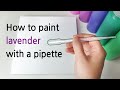 (329) How to paint lavender with a pipette | Acrylic Pouring | Fluid acrylic | Designer Gemma77