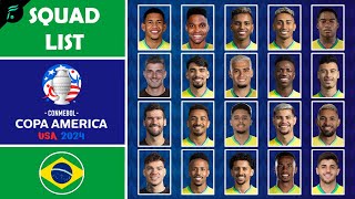 🇧🇷 BRAZIL LIST SQUAD for CONMEBOL Copa America 2024 ft Vini Jr, Rodrygo, Raphinha | FAN Football