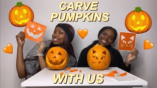 My Sister And I CARVE PUMPKINS For The FIRST TIME!