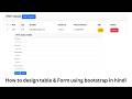 PHP CRUD-01:- How to design html table &amp; Form using bootstrap in hindi in PHP for begineers