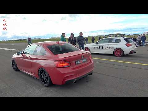 550HP BMW M240i Pure Turbos vs 750HP BMW M140i Pure Turbos