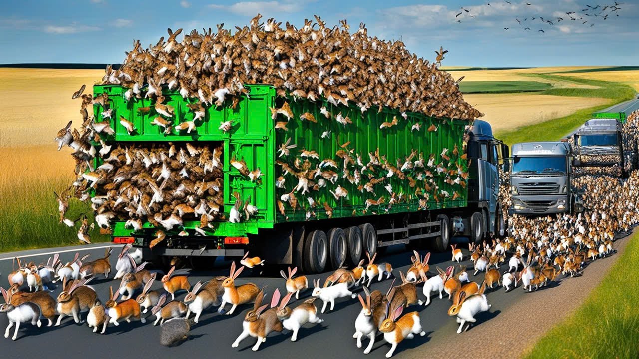 Rabbit Transporting This Way! How To Transporting Millions of Rabbits ...