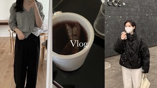 VLOG | 눈 오는 날 한남동 ☃️. 일상 브이로그.…