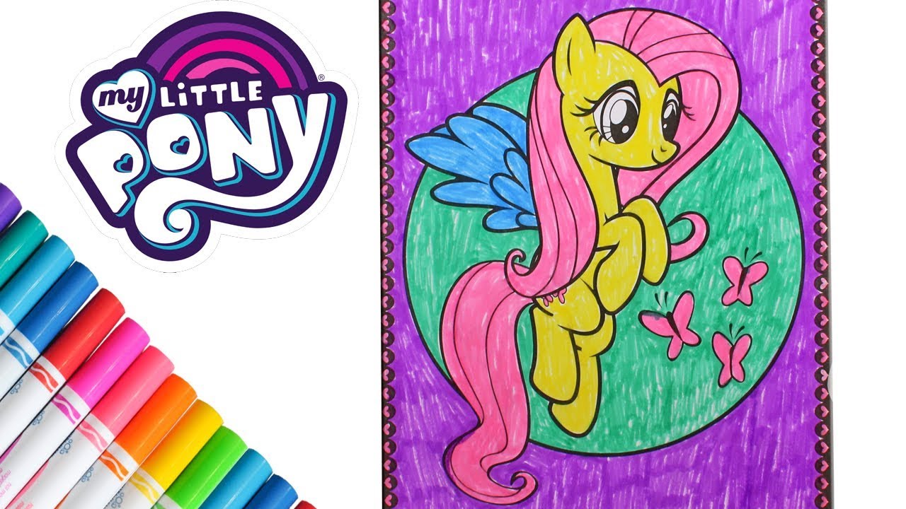 Coloring MLP My Little Pony Fluttershy Speed Coloring Book Page Time ...