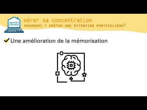 Gérer sa concentration. Comment gérer sa concentration dans un contexte d’enseignement à distance?