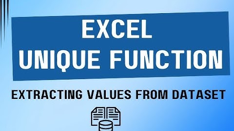Excel UNIQUE Function: Extracting Unique Values from Datasets