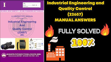 22657 Industrial Engineering and Quality Control Manual answers | IEQ solved manual | MSBTE