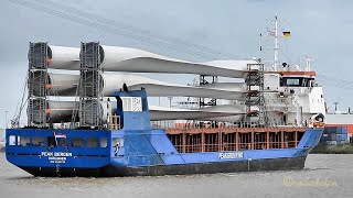 Drehung Seeschiff PEAK BERGEN u turn cargo seaship PBPY IMO 9544932 Emden