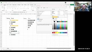 Excel - Using conditional formatting to change colors of stars in bar chart