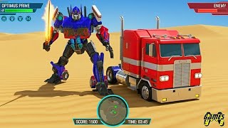 Futuristic Optimus Prime Transformers: Jet Robot City Battle 2026 - Android Gameplay