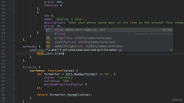 Vue.js 044 Adding products to the cart