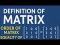 👉 Matrix Explained: Definition, Order & Equality of Two Matrices | Easy Math Lesson
