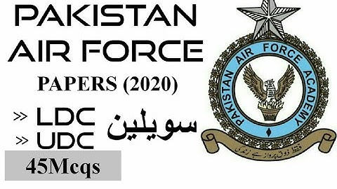 PAF Test Preparation||,( پاکستان ائر فورس) LDC|| UDC || PAF Civilian ||سویلین ٹریڈ