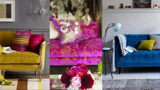 Stylish Velvet Sofa Ideas. Velvet Sofa Designs for Living Room.