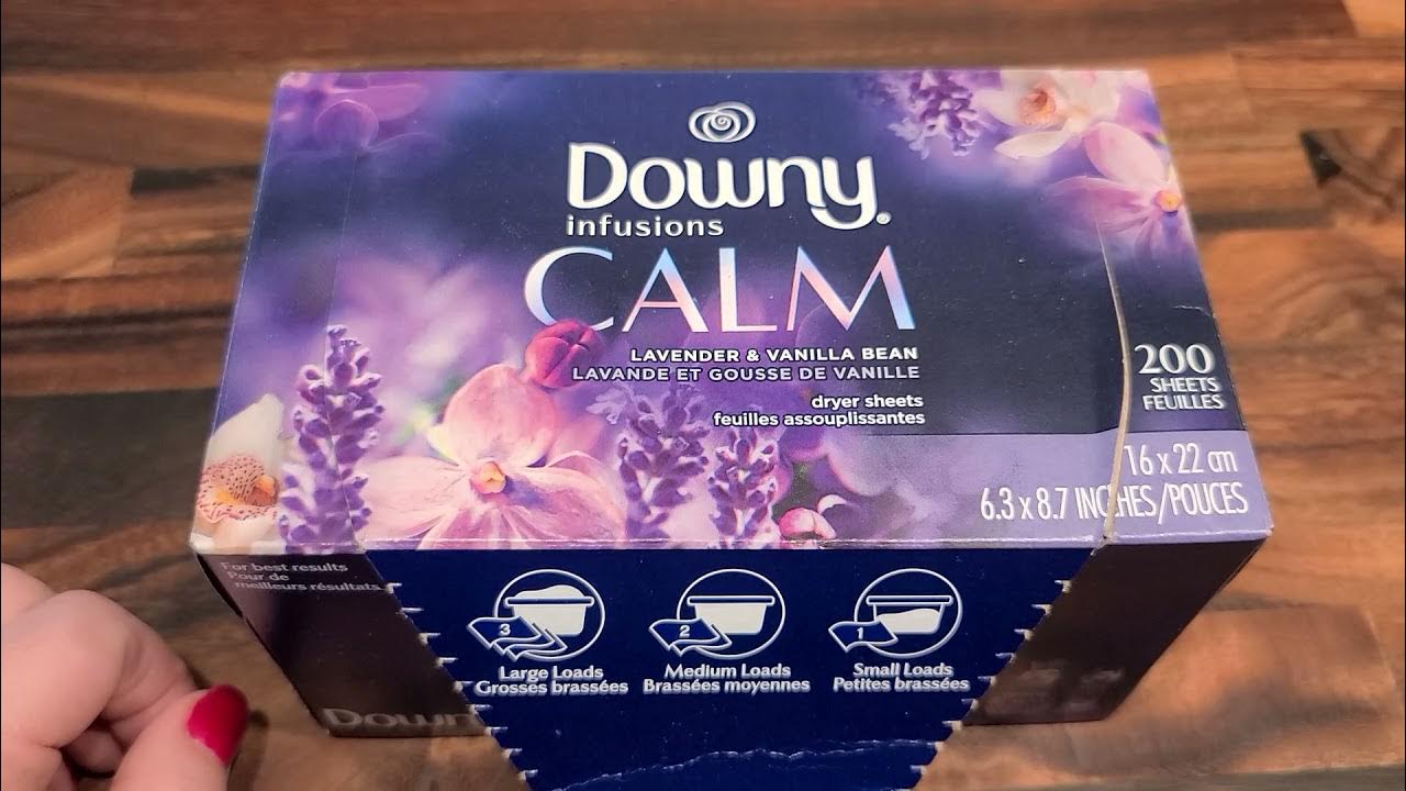 Downy Infusions Calm Dryer Sheets Smells Incredible. My FAVORITE Dryer