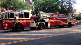 BRAND NEW FDNY TILLER 39, RESPONDING TO A SMOKE CONDITION IN VAN CORTLANDT, THE BRONX, NEW YORK.