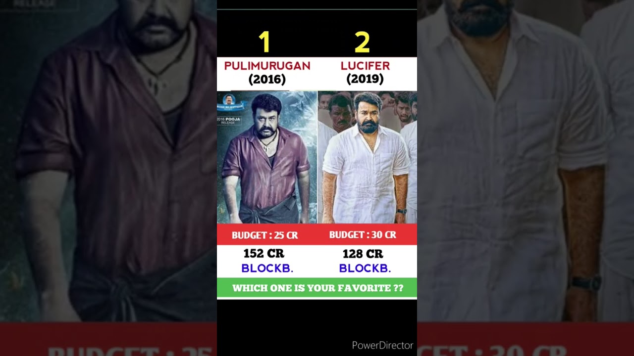 Pulimurugan Vs Lucifer Movie Comparison || Box Office Collection 