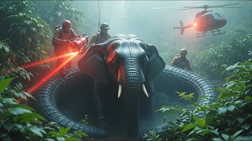 Brave Heroes Save Poor Elephant From Deadly Giant Mutant Python 🐍  #animalrescue #python #elephant 