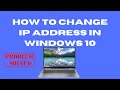 How to Change IP Address in Windows 10