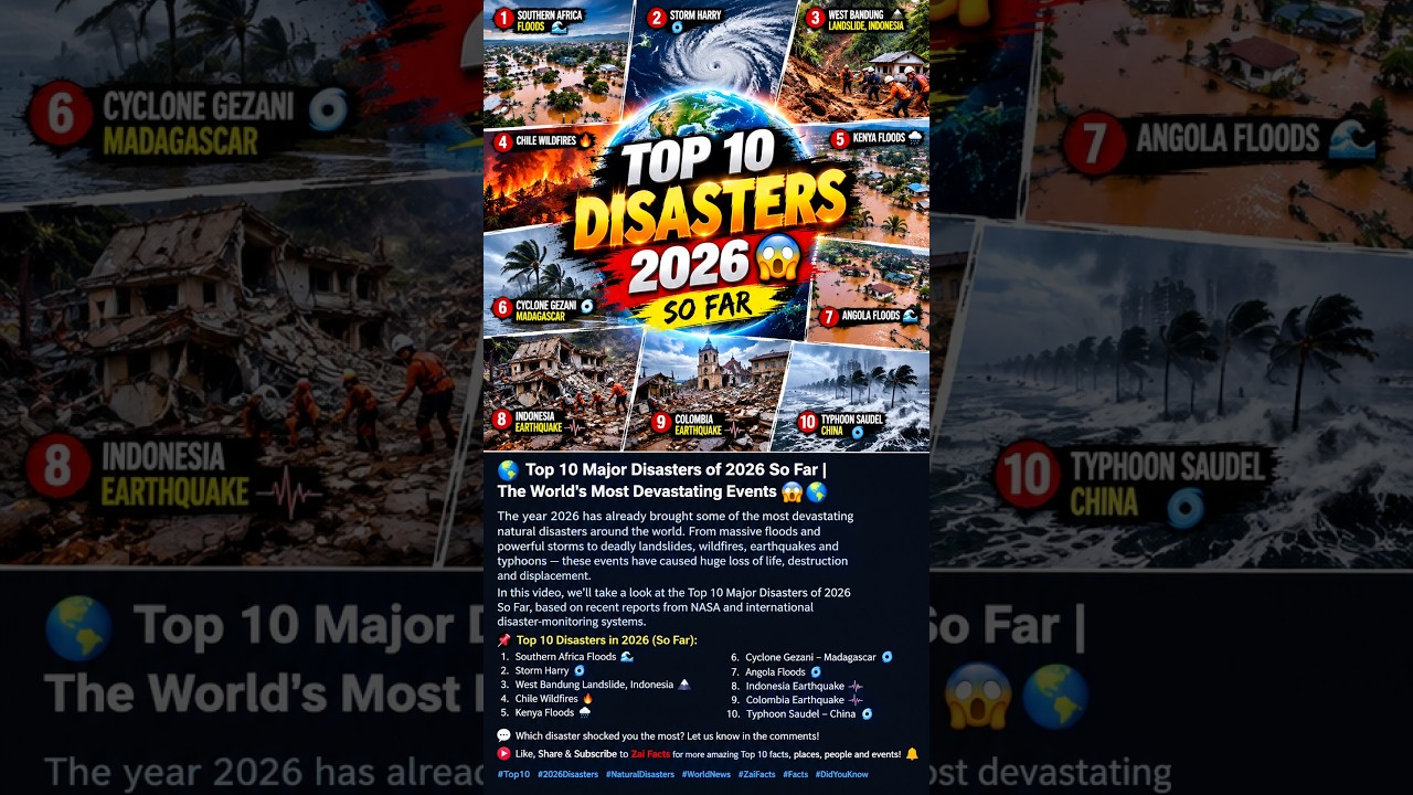 🌍 Top 10 Major Disasters of 2026 So Far | The World’s Most Devastating Events 😱