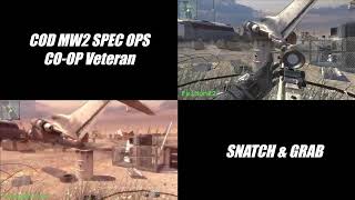 Call of Duty MW2 Spec-Ops Co-Op Veteran Snatch & Grab 4:04 SPLITSCREEN