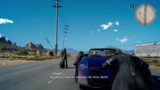 Final fantasy XV (NG+) Push Car Scene With Aranea