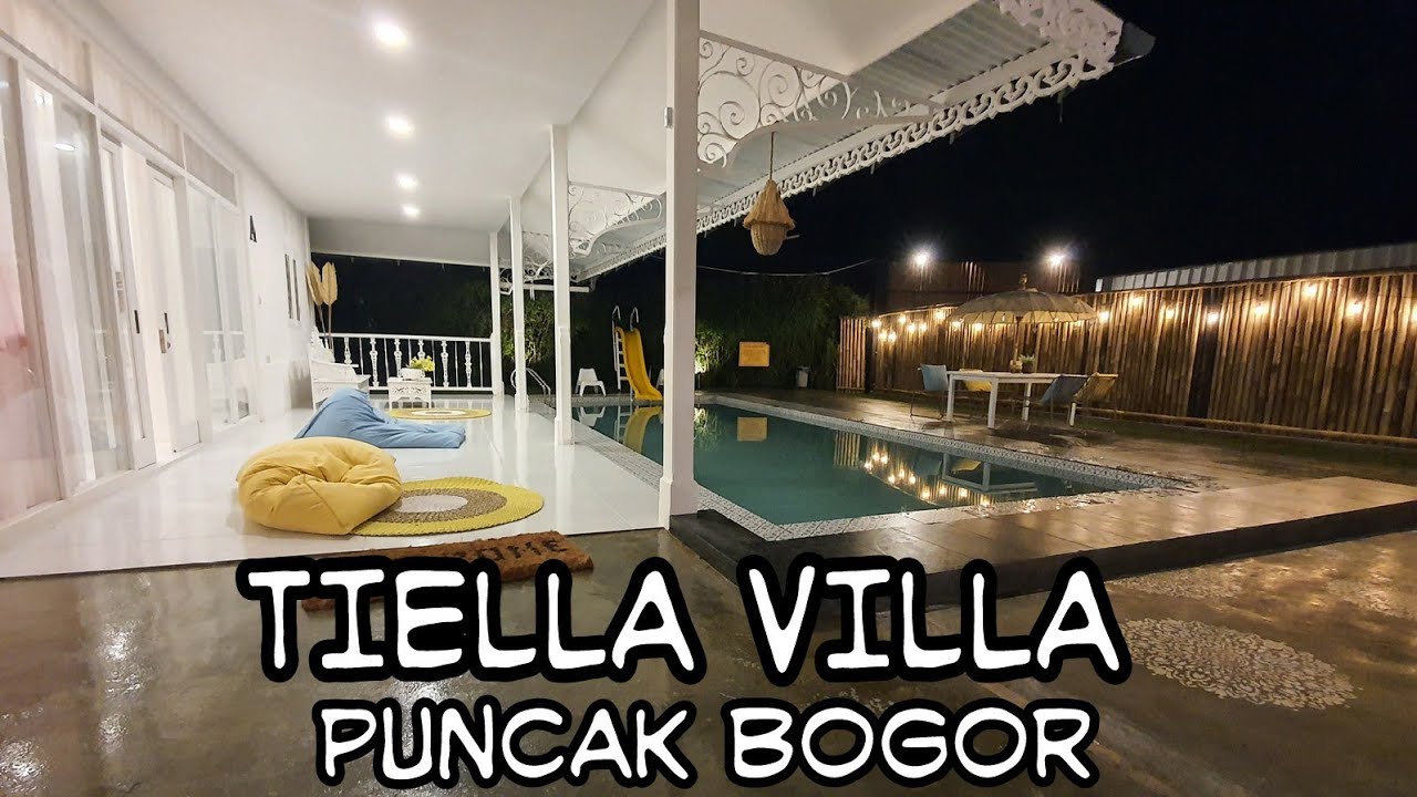Tiella Villa Penginapan Romantis Instagramable 4 Kamar Di Puncak Bogor Free 10 Extra Bed Youtube Penginapan Kolam Renang Mandi
