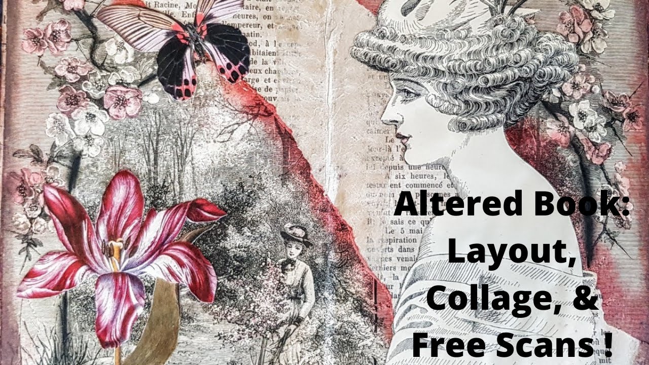 Altered Book: Making a Layout With Collage (Using Free Vintage Paper ...