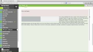 Web Page Design: fixed Position