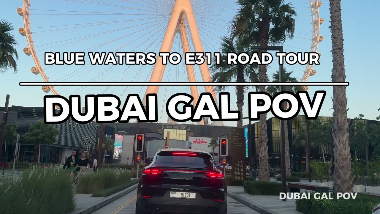 Dubai [4K] Road Tour: Bluewaters Marina to International City via E 311 🇦🇪