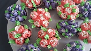 سلسة  #تزين الكاب كيك #بالاقماع الروسية / Cupcake Desing/Decoration Ideas