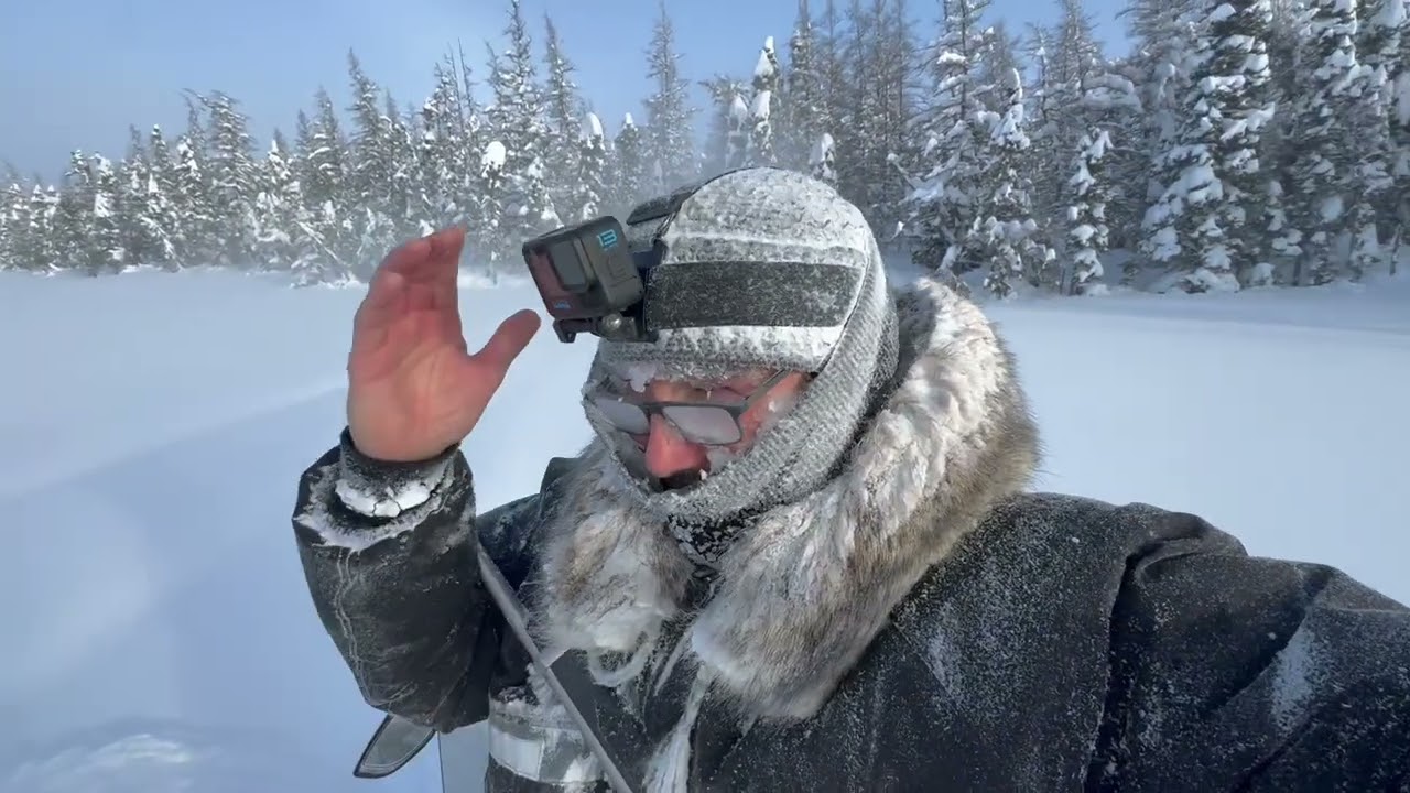 Deep snow blue skies & ice fishing