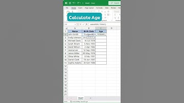 CARA MENGHITUNG UMUR DI EXCEL #shorts #excel #excelshorts