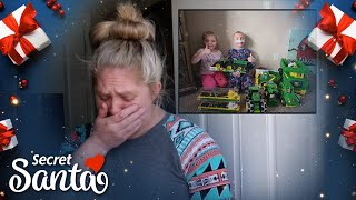 A touching Secret Santa surprise for a mom and her little boy who loves John Deere tractors