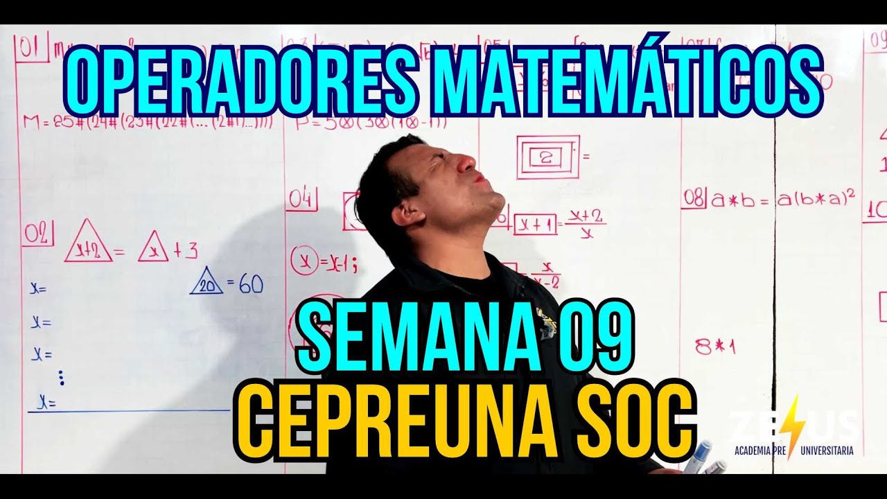 OPERADORES MATEMÁTICOS | EJERCICIOS CUADERNILLO CEPREUNA SEMANA 09