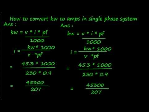 Generator Kw To Amps Chart