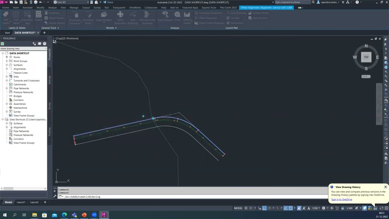 How to Widen Curves in Civil 3D