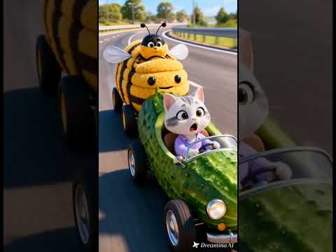 القط أبوه جابله عربية من الخيار وشوفوا حصل إيه