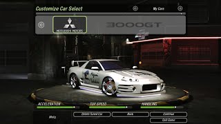 NFSU2 2004: Customization: Mitsubishi 3000GT 'Megumi Tadokoro' Theme